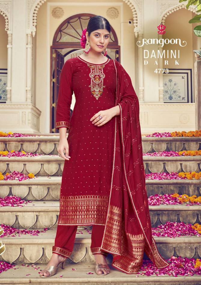 Rangoon Damini Dark Trending Wear Readymade Suits Catalog
